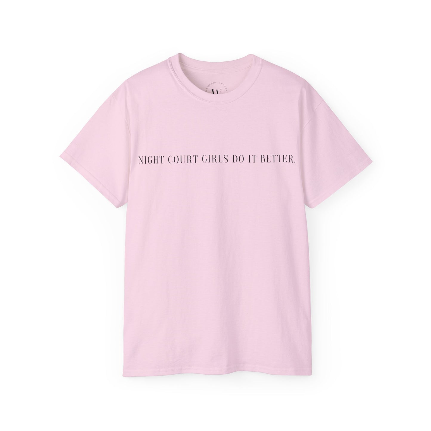 T-Shirt mit Spruch "Night Court Girls Do It Better" WTHINGS - T-Shirt mit Spruch "Night Court Girls Do It Better"