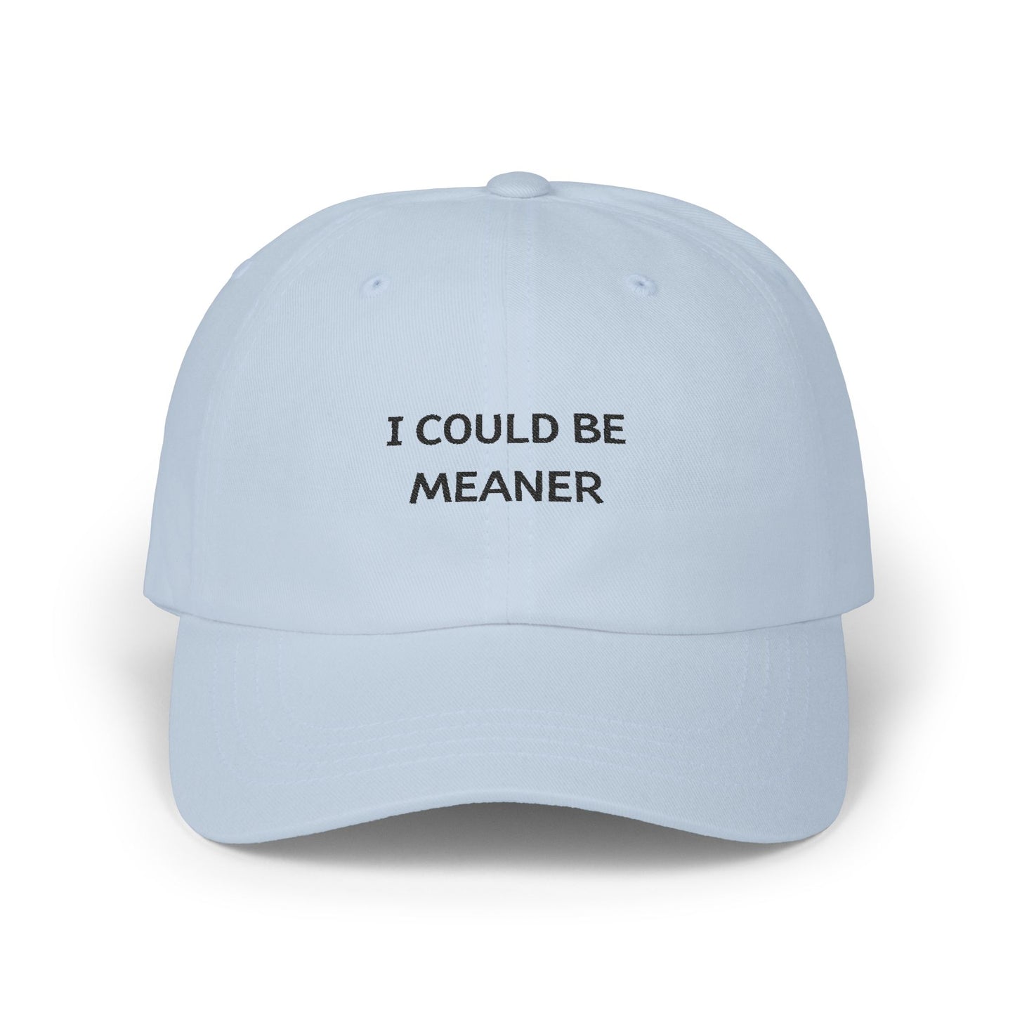 I could be meaner Cap Freche & coole Baseballmütze für alle mit einem scharfen Humor 100% Baumwolle, verstellbar, bequem WTHINGS - I could be meaner Cap Freche & coole Baseballmütze für alle mit einem scharfen Humor 100% Baumwolle, verstellbar, bequem