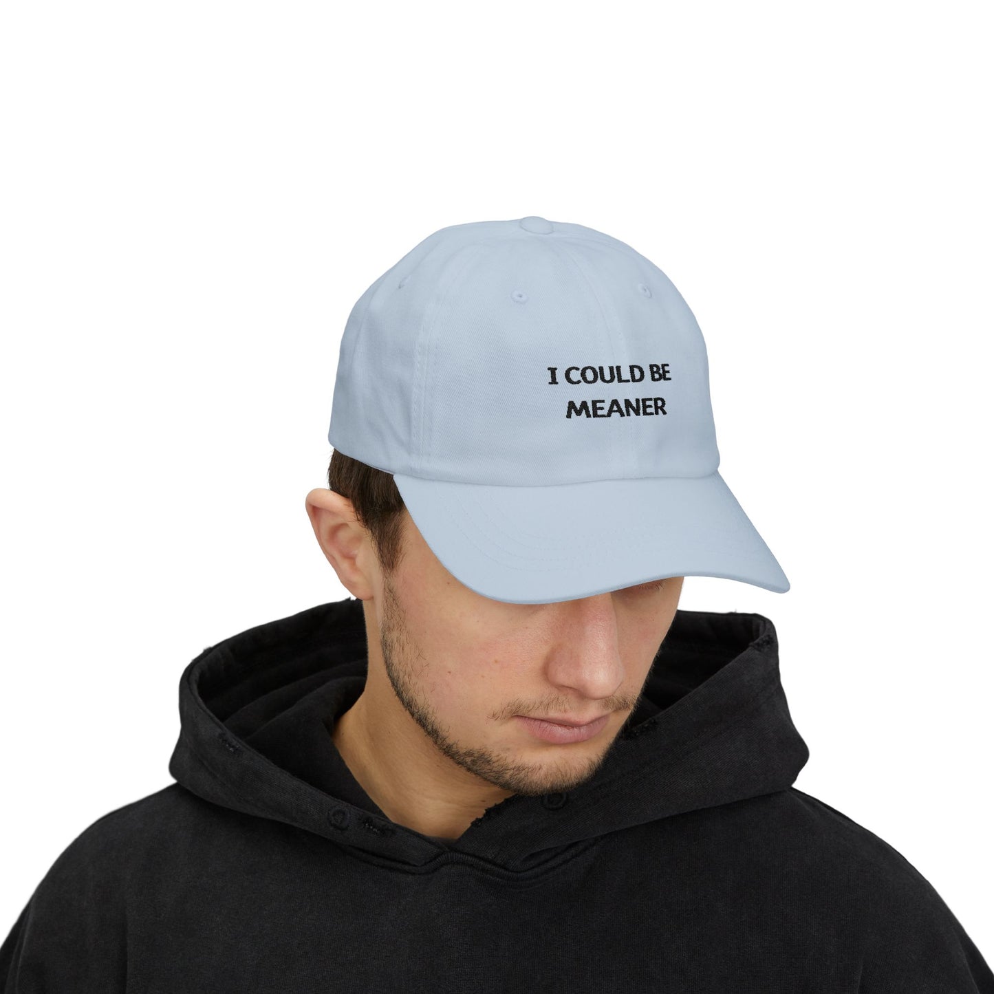 I could be meaner Cap Freche & coole Baseballmütze für alle mit einem scharfen Humor 100% Baumwolle, verstellbar, bequem WTHINGS - I could be meaner Cap Freche & coole Baseballmütze für alle mit einem scharfen Humor 100% Baumwolle, verstellbar, bequem