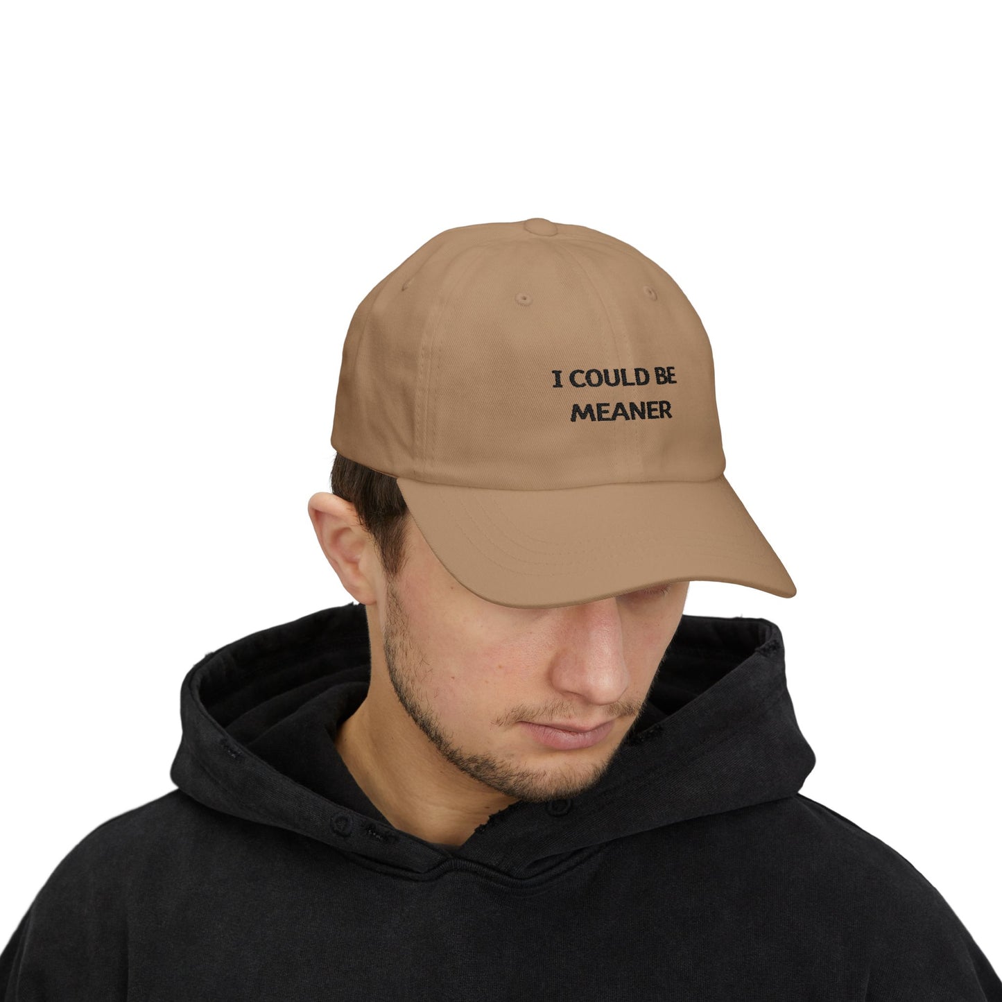 I could be meaner Cap Freche & coole Baseballmütze für alle mit einem scharfen Humor 100% Baumwolle, verstellbar, bequem WTHINGS - I could be meaner Cap Freche & coole Baseballmütze für alle mit einem scharfen Humor 100% Baumwolle, verstellbar, bequem
