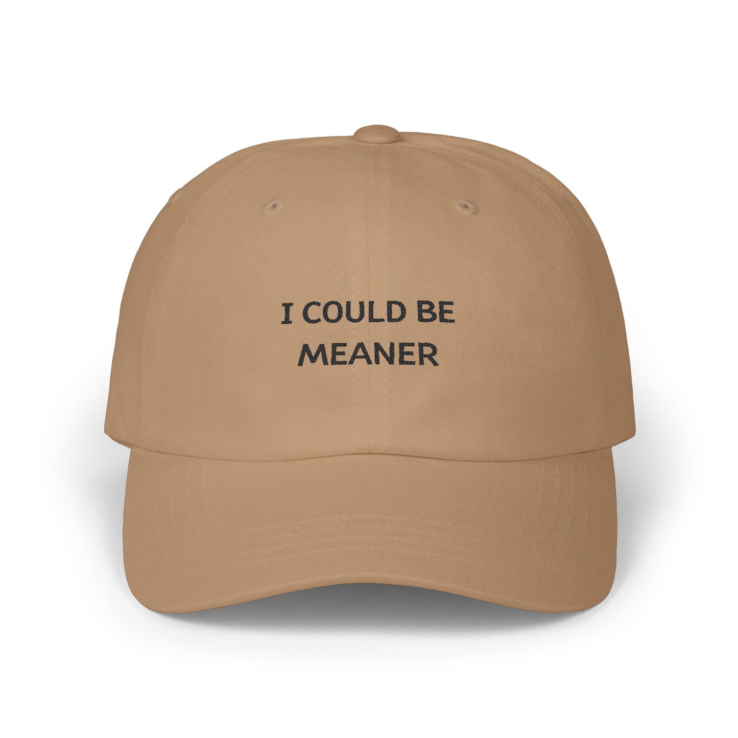 I could be meaner Cap Freche & coole Baseballmütze für alle mit einem scharfen Humor 100% Baumwolle, verstellbar, bequem WTHINGS - I could be meaner Cap Freche & coole Baseballmütze für alle mit einem scharfen Humor 100% Baumwolle, verstellbar, bequem