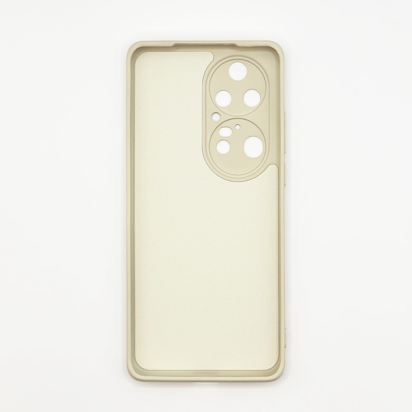 Handyhülle für Huawei P50, weiss mit Samtschutz WTHINGS - Handyhülle für Huawei P50, weiss mit Samtschutz