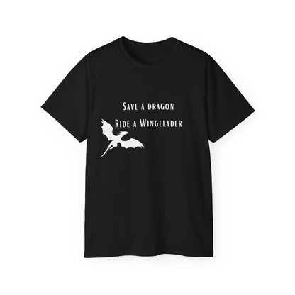 Save a Dragon Ride a Wingleader T-Shirt |  Xaden Riorson | Fourth Wing, Iron Flame, Onyx Storm Fans | Romantasy Tee | Book Boyfriend