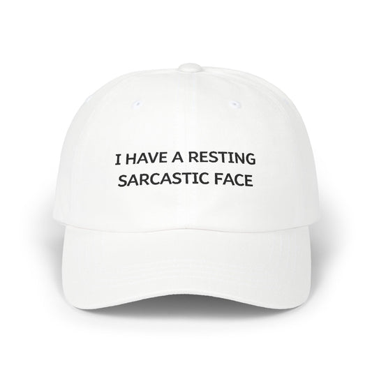 I have a resting sarcastic face Cap - Witzige und stylische Baseballmütze für alle Sarkasmus-Fans - Baumwolle, verstellbar, bequem