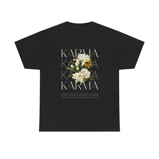 WTHINGS - T-Shirt mit Karma und Blumen Design