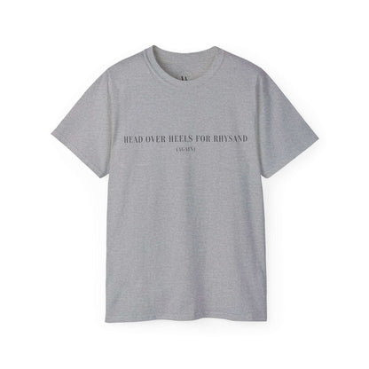 T-Shirt mit Spruch "Read over heels for Rhysand (again)"