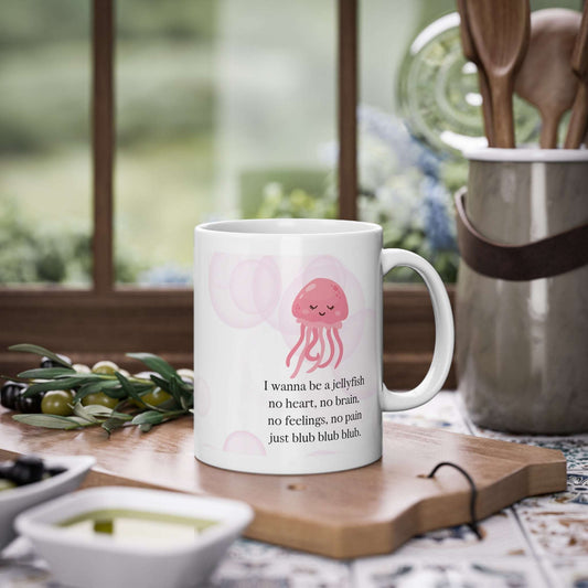 WTHINGS - Lustige Tasse – „I wanna be a Jellyfish“