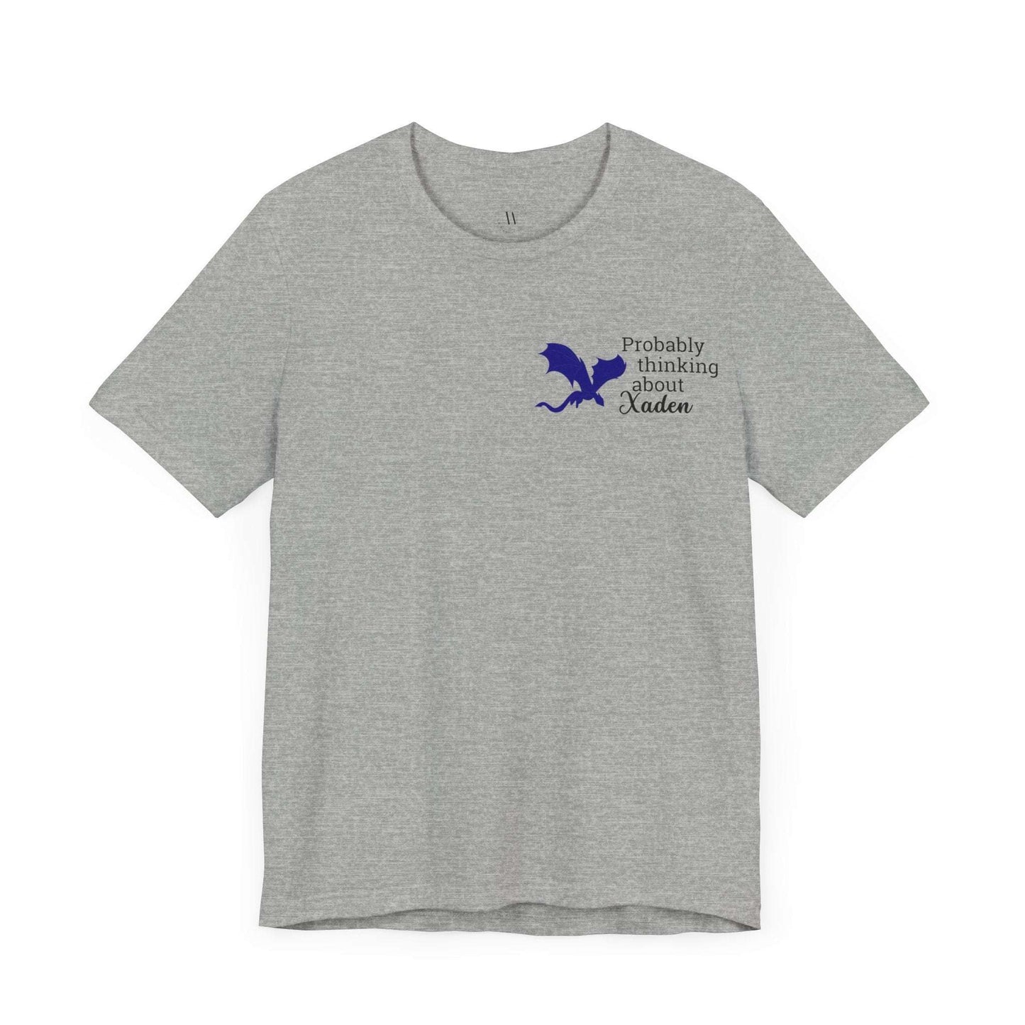 WTHINGS - Probably Thinking About Xaden Funny Fantasy Romance T-Shirt | Romantasy Book Boyfriend Merch | Dragon Rider Fan Shirt