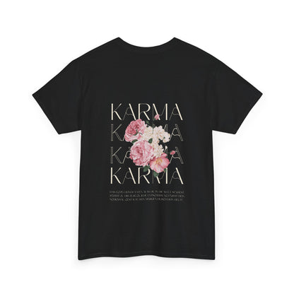 T-Shirt mit Karma und Blumen Design