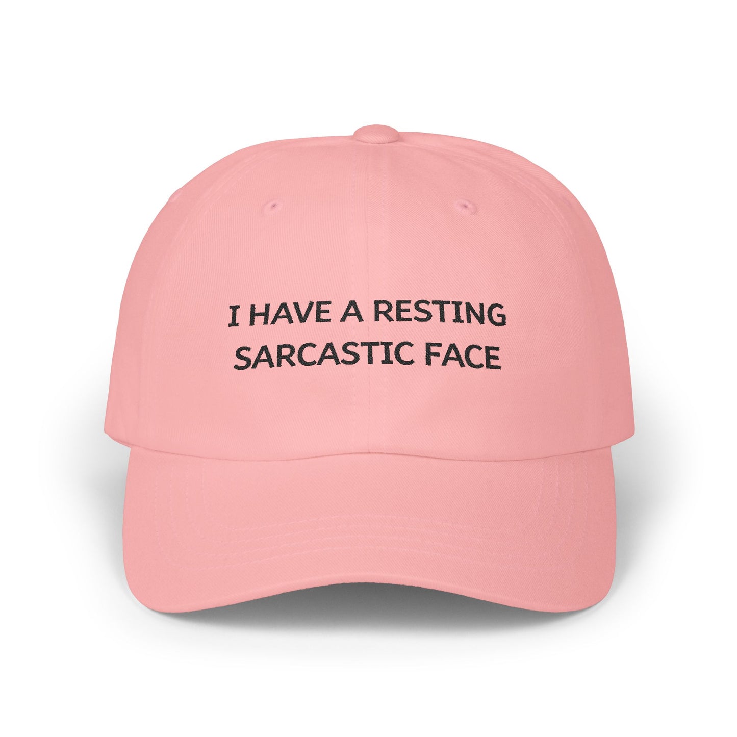 WTHINGS - I have a resting sarcastic face Cap - Witzige und stylische Baseballmütze für alle Sarkasmus-Fans - Baumwolle, verstellbar, bequem