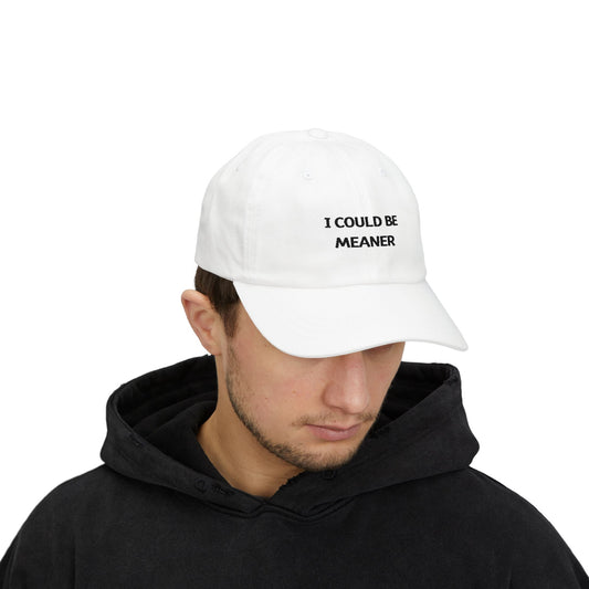 WTHINGS - I could be meaner Cap Freche & coole Baseballmütze für alle mit einem scharfen Humor 100% Baumwolle, verstellbar, bequem