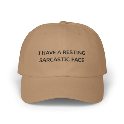 I have a resting sarcastic face Cap - Witzige und stylische Baseballmütze für alle Sarkasmus-Fans - Baumwolle, verstellbar, bequem