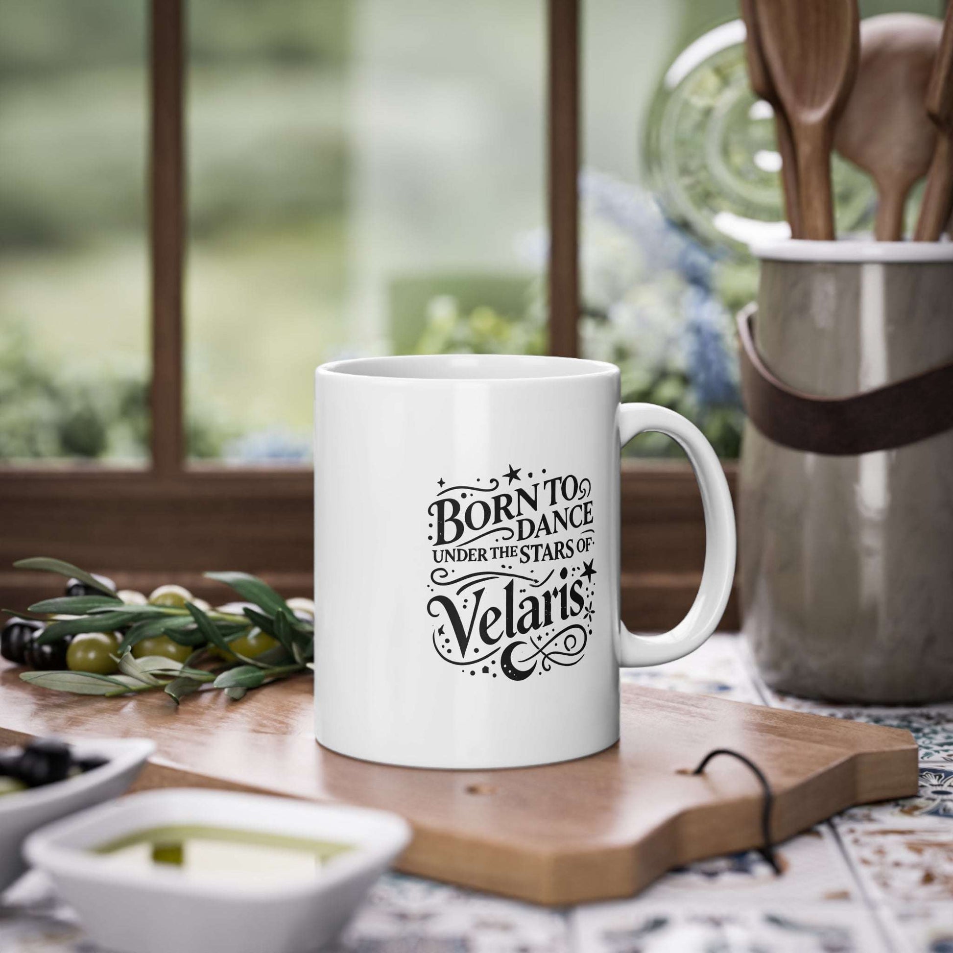 Born to Dance Under the Stars of Velaris Mug  ACOTAR-Inspired Fantasy Coffee Cup, Night Court Aesthetic Gift