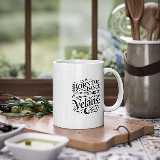 WTHINGS - Born to Dance Under the Stars of Velaris Mug  ACOTAR-Inspired Fantasy Coffee Cup, Night Court Aesthetic Gift
