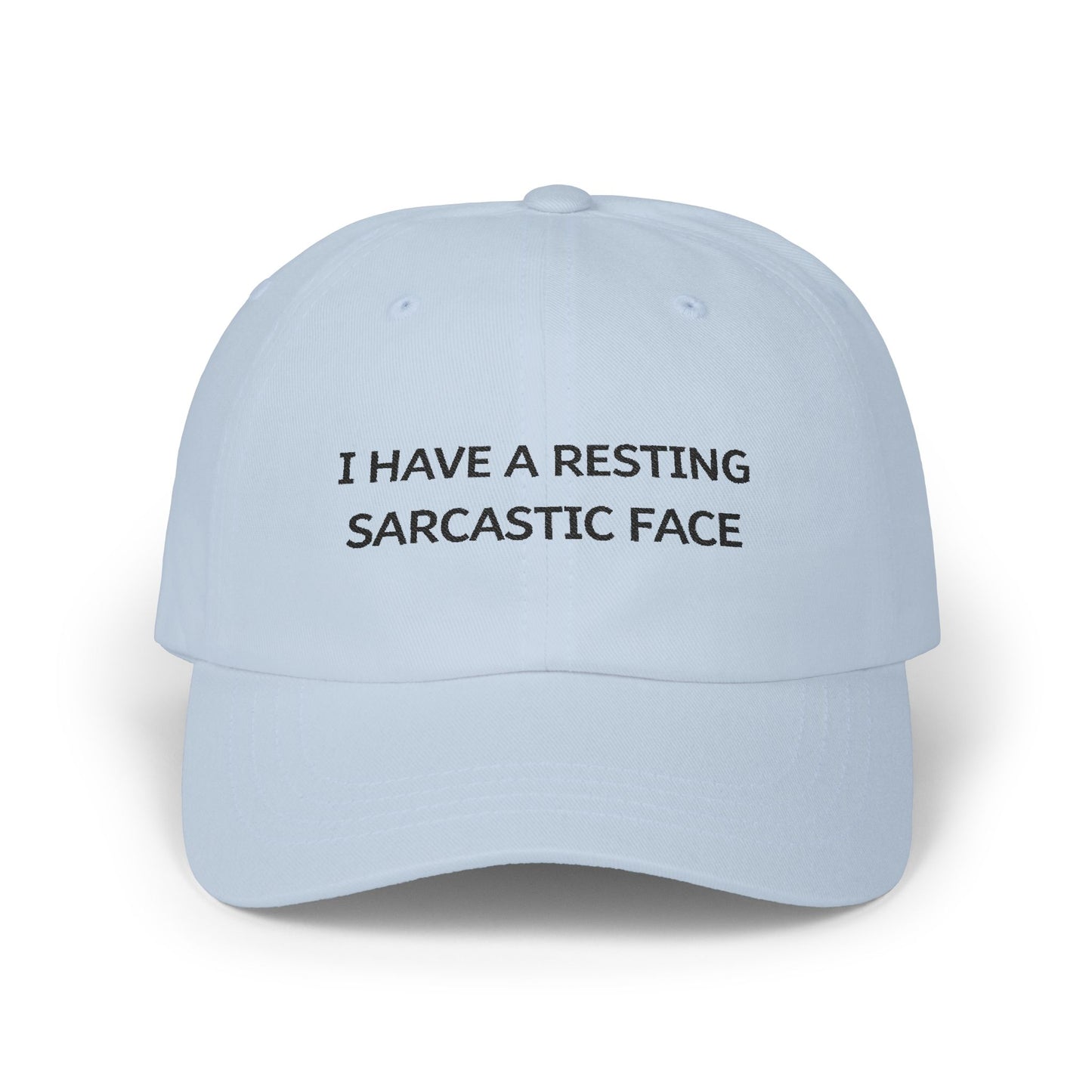 WTHINGS - I have a resting sarcastic face Cap - Witzige und stylische Baseballmütze für alle Sarkasmus-Fans - Baumwolle, verstellbar, bequem
