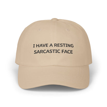 I have a resting sarcastic face Cap - Witzige und stylische Baseballmütze für alle Sarkasmus-Fans - Baumwolle, verstellbar, bequem