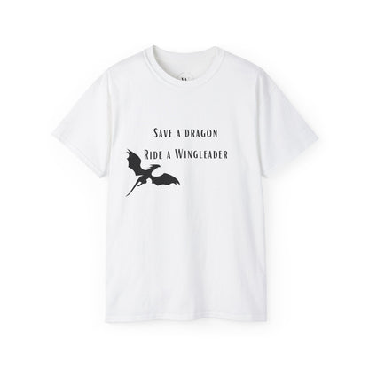 Save a Dragon Ride a Wingleader T-Shirt |  Xaden Riorson | Fourth Wing, Iron Flame, Onyx Storm Fans | Romantasy Tee | Book Boyfriend