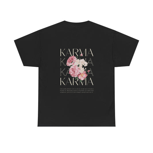 T-Shirt mit Karma und Blumen Design