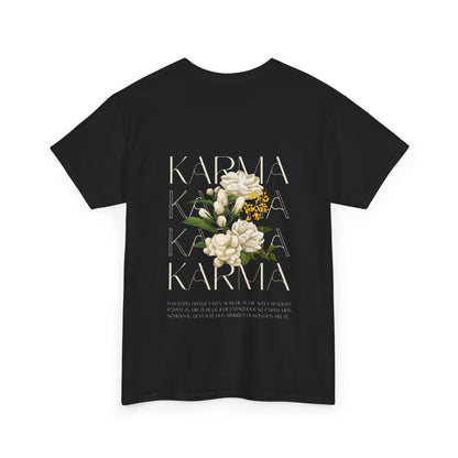 T-Shirt mit Karma und Blumen Design
