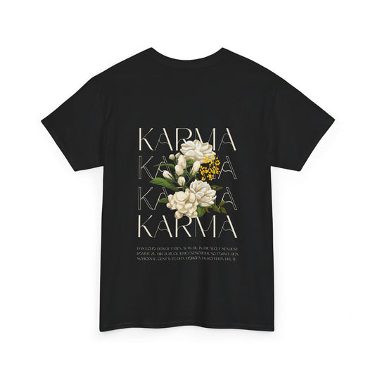 T-Shirt mit Karma und Blumen Design