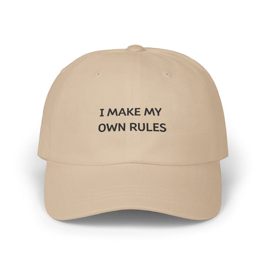 I make my own rules Cap  Coole Baseballmütze für Selbstbestimmer & Rebell*innen  100% Baumwolle, verstellbar, bequem