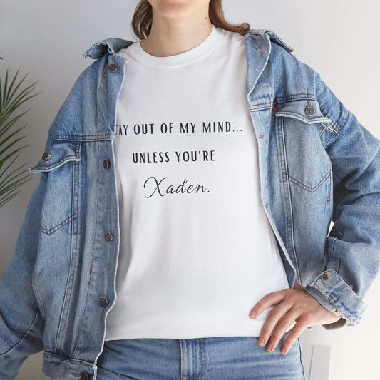 WTHINGS - Stay Out of My Mind T-Shirt  |  Xaden | Fourth Wing, Iron Flame, Onyx Storm Fans | Romantasy | Book Boyfriend Shirt