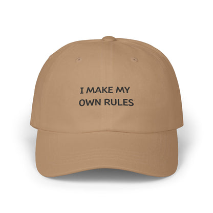 I make my own rules Cap  Coole Baseballmütze für Selbstbestimmer & Rebell*innen  100% Baumwolle, verstellbar, bequem