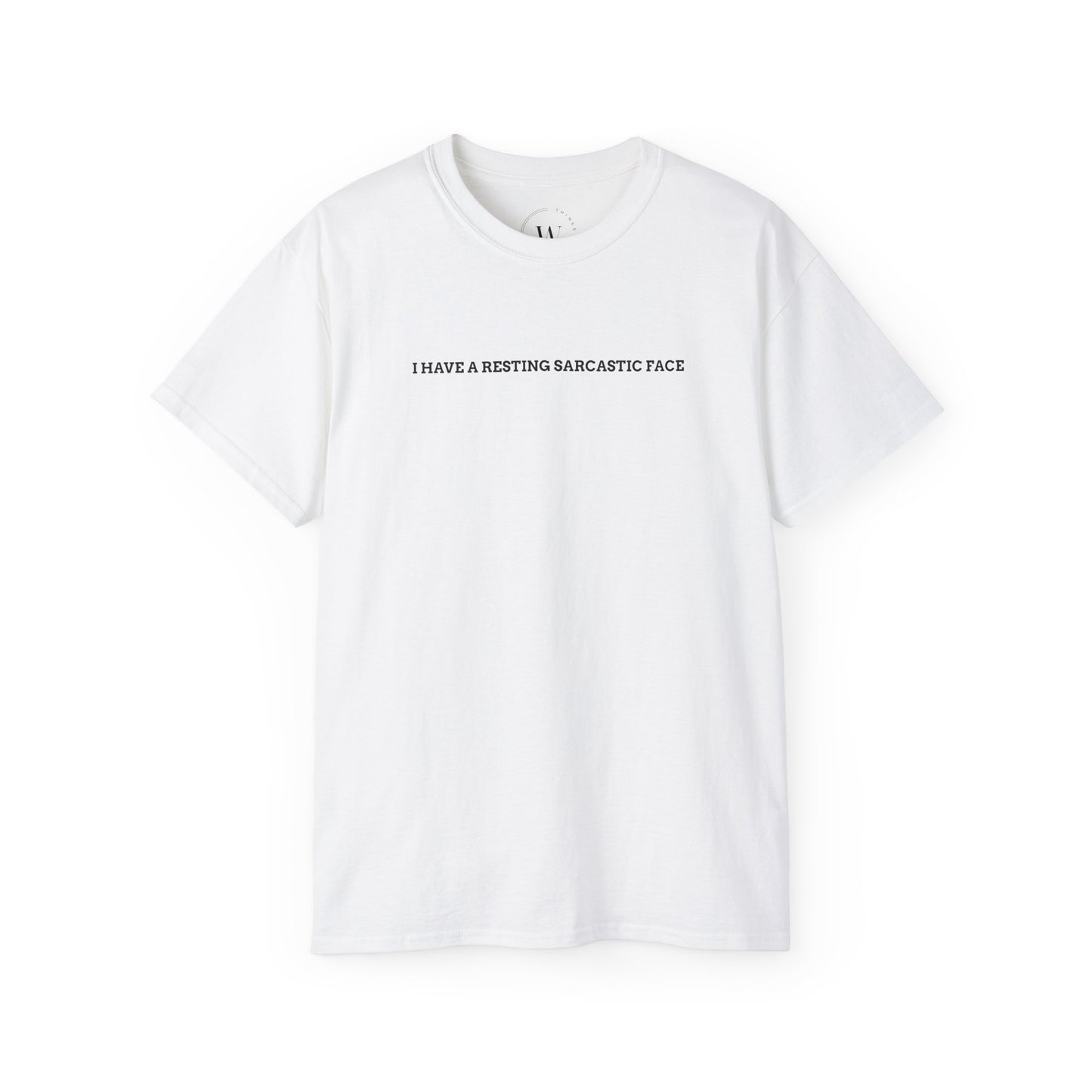 WTHINGS - I have a resting sarcastic face T-Shirt | Witziges Sassy Tee | Lustiges Sarkasmus Shirt | Casual Statement Shirt
