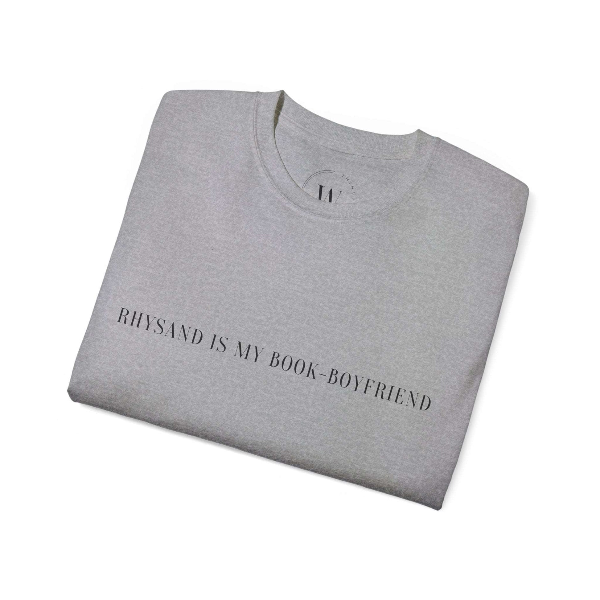 Rhysand Is My Book-Boyfriend Unisex Ultra Cotton Tee, Book Lover Gift, Fantasy Fan Apparel, Cute Reading T-Shirt, Literary Quote Shirt