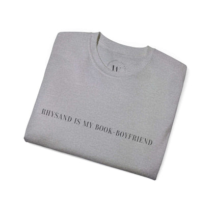 Rhysand Is My Book-Boyfriend Unisex Ultra Cotton Tee, Book Lover Gift, Fantasy Fan Apparel, Cute Reading T-Shirt, Literary Quote Shirt