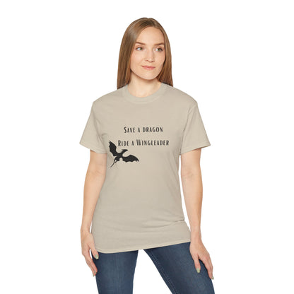 Save a Dragon Ride a Wingleader T-Shirt |  Xaden Riorson | Fourth Wing, Iron Flame, Onyx Storm Fans | Romantasy Tee | Book Boyfriend