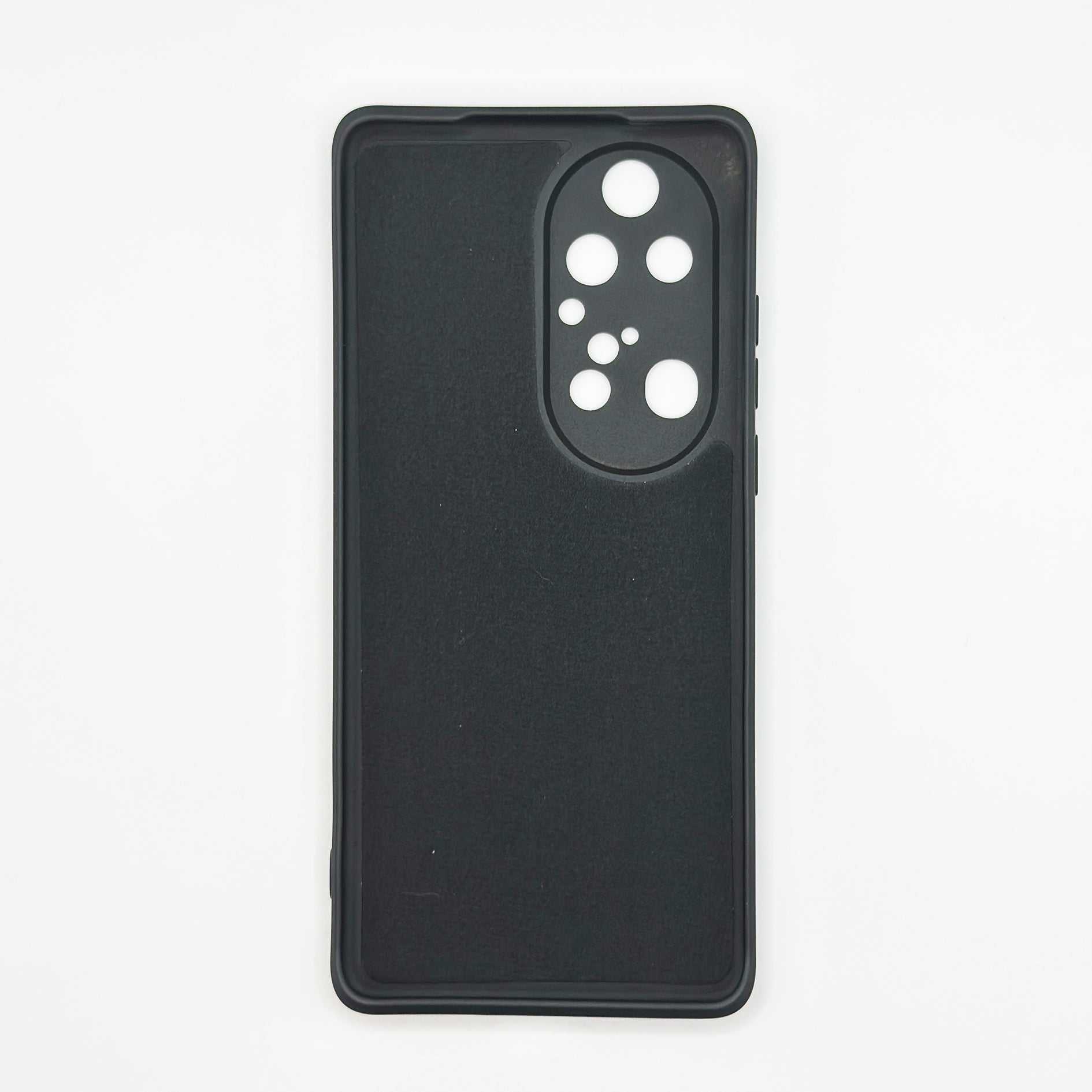 Handyhülle für Huawei P50, schwarz mit Samtschutz