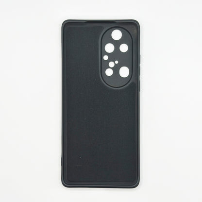 Handyhülle für Huawei P50, schwarz mit Samtschutz