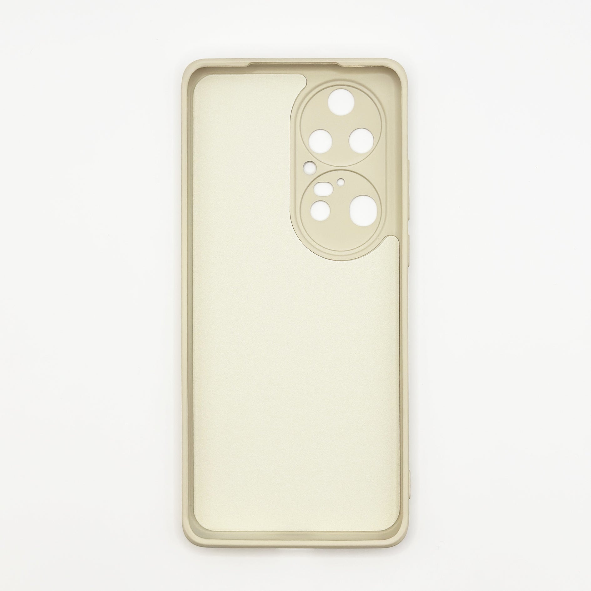 Handyhülle für Huawei P50, weiss mit Samtschutz